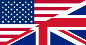 Bandeira indica as diferenças entre inglês americano e britânico em 5 Formas de Falar as Horas em Inglês